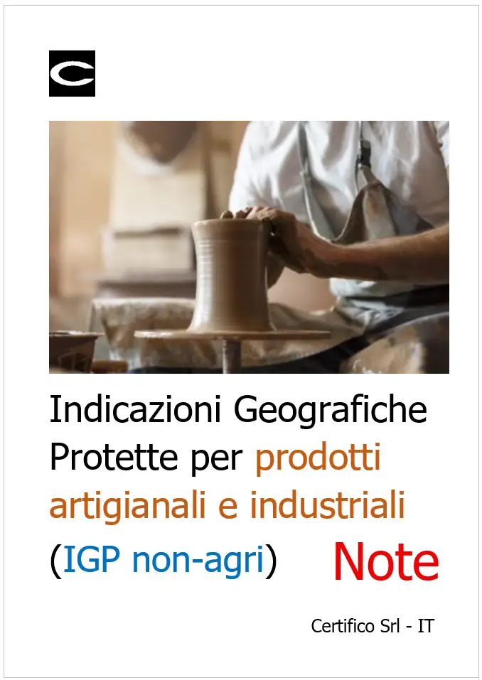 Indicazioni Geografiche Protette per prodotti artigianali e industriali